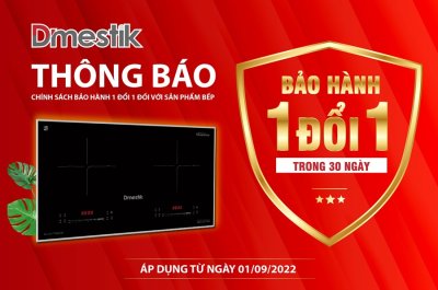 CHÍNH SÁCH BẢO HÀNH MUA 1 TẶNG 1 ĐỐI VỚI BẾP D'MESTIK