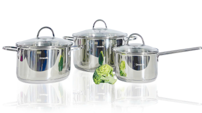 Bộ nồi inox 6 món đáy từ Dmestik R-6